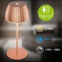 Stolní lampy dekorační - BRILO 7552013 Nabíjecí stolní lampa Riffle Mini - 20 cm, 1,5W, 150lm, bezdrátová, LED, stmívatelné, dotykový vypínač, měď - BRILO - foto 8