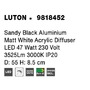 Kruhová - NV 9818452 Stropní svítidlo LUTON černý hliník matný bílý akrylový difuzor LED 47W 230V 3000K IP20 - NOVA LUCE - foto 8