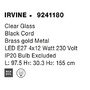 Podélná - NV 9241180 Závěsné svítidlo IRVINE čiré sklo černý kabel mosazný zlatý kov E27 4x12W 230V IP20 bez žárovky - NOVA LUCE - foto 8