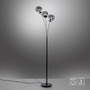 Stojací lampy - LD 14603-18 BIG WIDOW LED stojací svítidlo 3 ramenné, černá, dekorativní design, hra světla, prohnuté - LEUCHTEN DIREKT / JUST LIGHT - foto 8