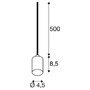 Sestavte si sami - LA 1010420 FITU PD E27, žebrovaný, závěsné svítidlo, délka závěsu 500 cm, otevřená koncovka kabelu, 1 x max. 15 W, černá - BIG WHITE (SLV) - foto 8