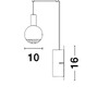 Koule - NV 9117002 Závěsné svítidlo BELAR čiré sklo a akryl mosazný kov LED 4.8W 230V 3000K IP20 - NOVA LUCE - foto 8