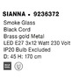 Vícečetná - NV 9236372 Závěsné svítidlo SIANNA kouřové sklo mosazný zlatý kov E27 3x12W 230V IP20 bez žárovky - NOVA LUCE - foto 8