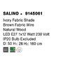 Stojací lampy - NV 9145061 Stojací lampa SALINO stínidlo slonovinová bílá hnědý kabel přírodní dřevo E27 1x12W 230V IP20 bez žárovky - NOVA LUCE - foto 8