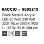 Podélná - NV 9695213 Závěsné svítidlo RACCIO černý kov a akryl LED 27W 230V 3000K IP20 stmívatelné - NOVA LUCE - foto 8