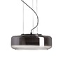 Kruhová - RED R14400 NAOMI LED závěsné svítidlo, skleněná kouřové sklo/mléčné sklo/černá - RED - DESIGN RENDL - foto 8