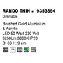 Kruhová - NV 9353854 Stropní svítidlo RANDO THIN kartáčovaný zlatý hliník a akryl LED 50W 230V 3000K IP20 stmívatelné - NOVA LUCE - foto 8