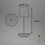 Stolní lampy dekorační - BRILO 7508012 Kiki stolní lampička bezdrátová, dotykový vypínač, nastavitelná výška, stmívatelné, nabíjecí, písková hnědá - BRILO - foto 8