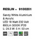 Nepřímé osvětlení - NV 9100201 Nástěnné svítidlo RESLIN bílý hliník a akryl LED 18W 220V 3000K IP20 - NOVA LUCE - foto 8