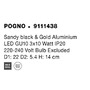 Bodová - NV 9111438 Bodové svítidlo POGNO černá a zlatý hliník GU10 3x10W IP20 220-240V bez žárovky - NOVA LUCE - foto 8