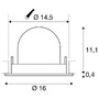 Kruhová - LA 1009713 NUMINOS® GIMBLE L Stropní vestavné svítidlo, 2700 K, 20°, IP20, kulaté, bílé - BIG WHITE (SLV) - foto 8