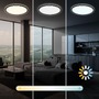 Kruhová - BRILO 7655015 BRILONER Slim svítidlo LED panel pr.37,5 cm - 22W, 3000lm, dálkový ovladač, stmívatelné, černá 7655015 - foto 8