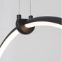 Kruhová - NV 9820591 Závěsné svítidlo RING černý hliník a akryl LED 28W 230V 3000K IP20 stmívatelné - NOVA LUCE - foto 8