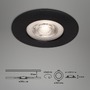Kruhová - BRI 7047-035 3ks sada LED vestavné svítidlo, pr. 9 cm, stmívatelné, 5 W, černá - BRILONER - foto 8