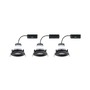 Koupelnová - P 93082 LED vestavné svítidlo Nova Plus Coin základní sada výklopné IP65 kruhové 93mm 30° Coin 3x6W 230V stmívatelné 2700K černá mat - PAULMANN - foto 8