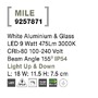 Nástěnná - NV 9257871 Venkovní nástěnné svítidlo MILE bílý hliník a sklo LED 9W 3000K 100-240V 155st. IP54 světlo nahoru a dolů - NOVA LUCE - foto 8