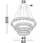 Kruhová - NV 9333069 Závěsné svítidlo AURELIA zlatý kov a křišťál LED 92W 230V 3500K IP20 stmívatelné - NOVA LUCE - foto 8