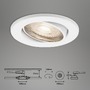 Kruhová - BRI 7147-036 3ks LED vestavné svítidlo, pr. 8,6 cm, 5 W, bílé - BRILONER - foto 8