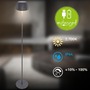Stojací lampy - BRILO 1238015 nabíjecí stojanová lampa Riffle - 124 cm, 4,2W, 400lm, LED, bezdrátová, stmívatelná, dotykový vypínač, antracit - BRILO - foto 8