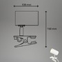 Stolní lampy s klipem - BRI 2766016 Klem lampička na stůl, nastavitelná, s klipsem, bílé - BRILONER - foto 8