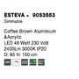 Kruhová - NV 9053553 Závěsné svítidlo ESTEVA kávově hnědý hliník a akryl LED 48W 230V 3000K IP20 stmívatelné - NOVA LUCE - foto 8