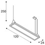 Vícečetná - LA 1007468 WORKLIGHT PRO 120 závěsné svítidlo, 120 cm, 4000 K, DALI, Touch, černá - BIG WHITE (SLV) - foto 8