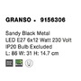 Dekorativní - NV 9156306 Stropní svítidlo GRANSO černý kov E27 6x12W 230V IP20 bez žárovky - NOVA LUCE - foto 8