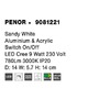 Bodová - NV 9081221 Bodové svítidlo PENOR bílý hliník a akryl vypínač na těle LED Cree 9W 230V 3000K IP20 - NOVA LUCE - foto 8
