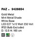Stojací lampy - NV 9426654 Stojací lampa PAZ zlatý kov mentolové kovové stínidlo bílá základna E27 1x12W 230V IP20 bez žárovky - NOVA LUCE - foto 8