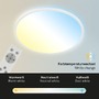 Kruhová - BRILO 3728016 Ultraploché CCT svítidlo LED panel, pr.48 cm, LED, 31 W, 3500 lm, bílé (starý kód: BRILO 3728-016) - BRILO - foto 8