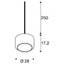 Válec - LA 1006399 PANTILO 28 PD E27 závěsné svítidlo, bílá/chrom - BIG WHITE (SLV) - foto 8