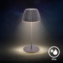 Stolní lampy dekorační - BRILO 7552015 Nabíjecí stolní lampa Riffle Mini - 20 cm, 1,5W, 150lm, bezdrátová, LED, stmívatelné, dotykový vypínač, antracit - BRILO - foto 8