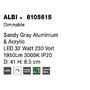 Kruhová - NV 8105615 Stropní svítidlo ALBI šedý hliník a akryl LED 32W 230V 3000K IP20 stmívatelné - NOVA LUCE - foto 8