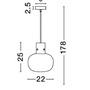 Koule - NV 9236650 Závěsné svítidlo CINZIA šampaň sklo bílý kabel mosazný zlatý kov E27 1x12W 230V IP20 bez žárovky - NOVA LUCE - foto 8