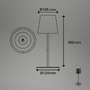 Stolní lampy dekorační - BRILO 7507015 Kiki stolní lampička bezdrátová, dotykový vypínač, pestrobarevné RGB+W světlo, nastavitelná výška, antracit - BRILO - foto 8