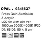 Kruhová - NV 9345637 Stropní svítidlo MORBIDO zlatý mosazný hliník a akryl LED 60W 230V 2700K - 4000K IP20 vč. dálkového ovládání stmívatelné Tuya - NOVA LUCE - foto 8