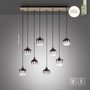 Vícečetná - LD 15426-79 GREEN ZEA LED závěsné svítidlo dřevo 8 ramenné kouřové sklo moderní do interiéru - LEUCHTEN DIREKT / JUST LIGHT - foto 8