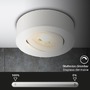 Bodová - BRI 7990016 LED vestavné / přisazené bodové svítidlo – pr.90mm, stmívatelné, 5W, 230V, teplá bílá, nastavitelné, bílá - BRILONER - foto 8