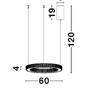 Kruhová - NV 9285610 Závěsné svítidlo FIORE antický zlatý mosazný hliník a akryl LED 60W 230V 3000K IP20 stmívatelné - NOVA LUCE - foto 8
