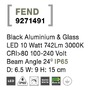 Nástěnná - NV 9271491 Venkovní nástěnné svítidlo FEND černý hliník a sklo LED 10W 3000K 100-240V 24st. IP65 - NOVA LUCE - foto 8