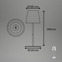 Stolní lampy dekorační - BRILO 7507014 Kiki stolní lampička bezdrátová, dotykový vypínač, pestrobarevné RGB+W světlo, nastavitelná výška, matný chrom - BRILO - foto 8