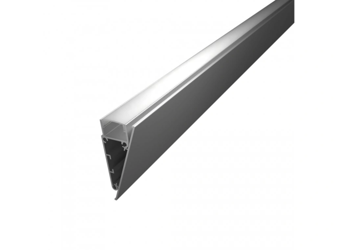 Soklové (obvodové, dekorační) - Hliníkový profil na stěnu WALL, stříbrný, 2m, LP403 - foto 1