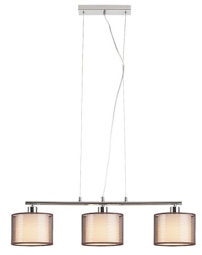 Lustry a závěsná svítidla - Lustr Rabalux 2630 Anastasia1, IP20, E27 3x MAX 60W, chromová/hnědá - foto 1