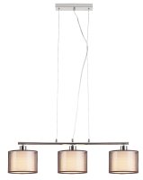 Lustry a závěsná svítidla - Lustr Rabalux 2630 Anastasia1, IP20, E27 3x MAX 60W, chromová/hnědá