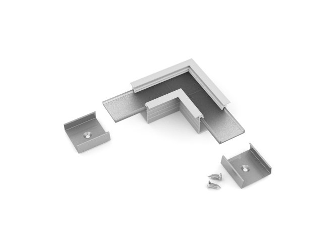 Úchyty, spojky, závěsný materiál - LINEA-IN20 rohová spojka 90 st eloxovaná, E4900020s - foto 1