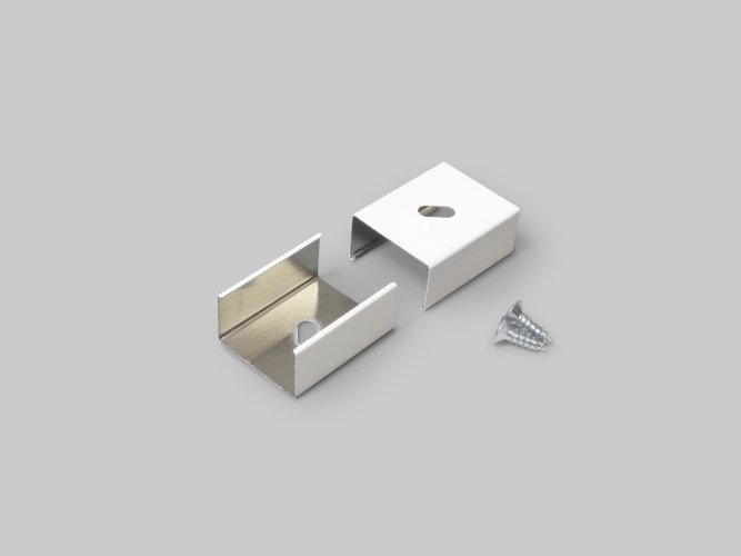 Úchyty, spojky, závěsný materiál - Montážní úchyt U4(1) bílý, excentrické uchycení, F1970001 - foto 1