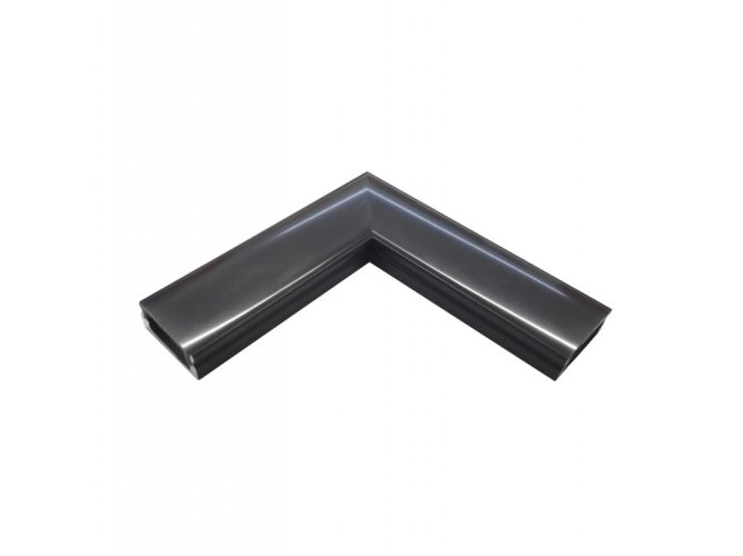 Úchyty, spojky, závěsný materiál - Rohová spojka pro profil Surface 1 s černým difuzorem, černá, LP101B-COR-BLK - foto 1