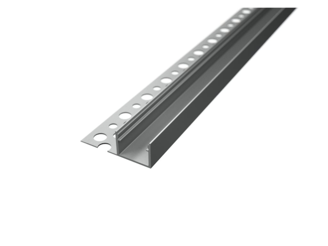 Ukončovací - Hliníkový LED profil RECESSED 13, zapuštěný, stříbrný - foto 1