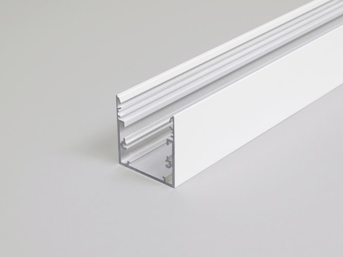 Profily s prostorem pro zdroj - Hliníkový přisazený profil PHIL53, bílý, C10 - foto 1