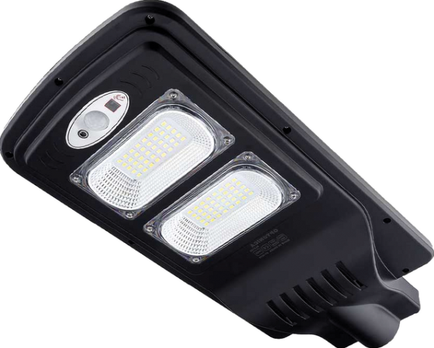 Solární pouliční LED svítidla - LED solární pouliční osvětlení s ovladačem, senzor pohybu, 9W, 6000K, IP65, OP9135 - foto 1